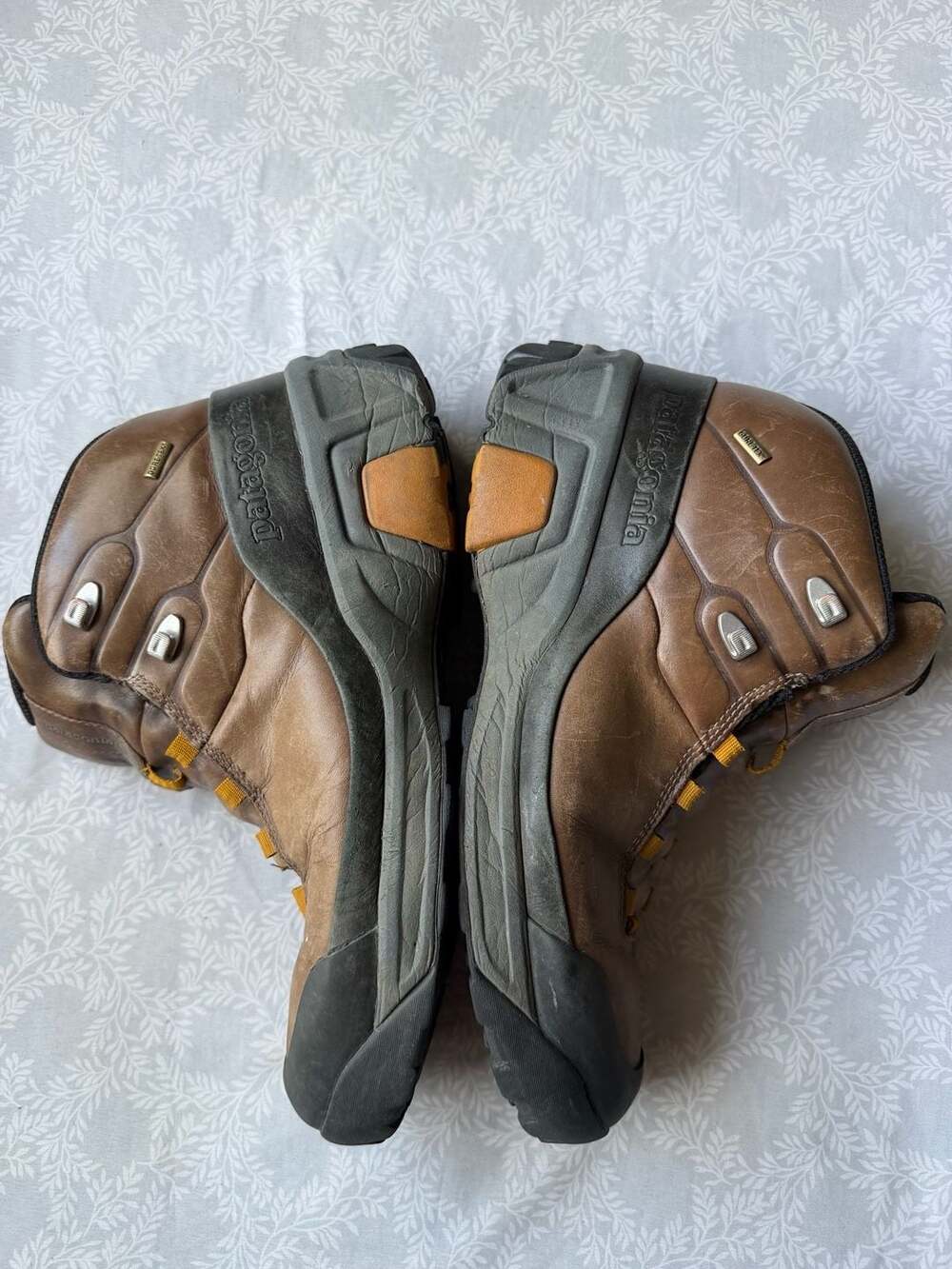 Vintage Patagonia Leather Gore-Tex Waterproof Hiking Boots Brown Size 13